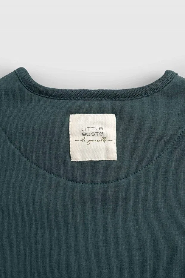 Детская куртка для девочек хлопковое Little Gusto, Green — фото 4