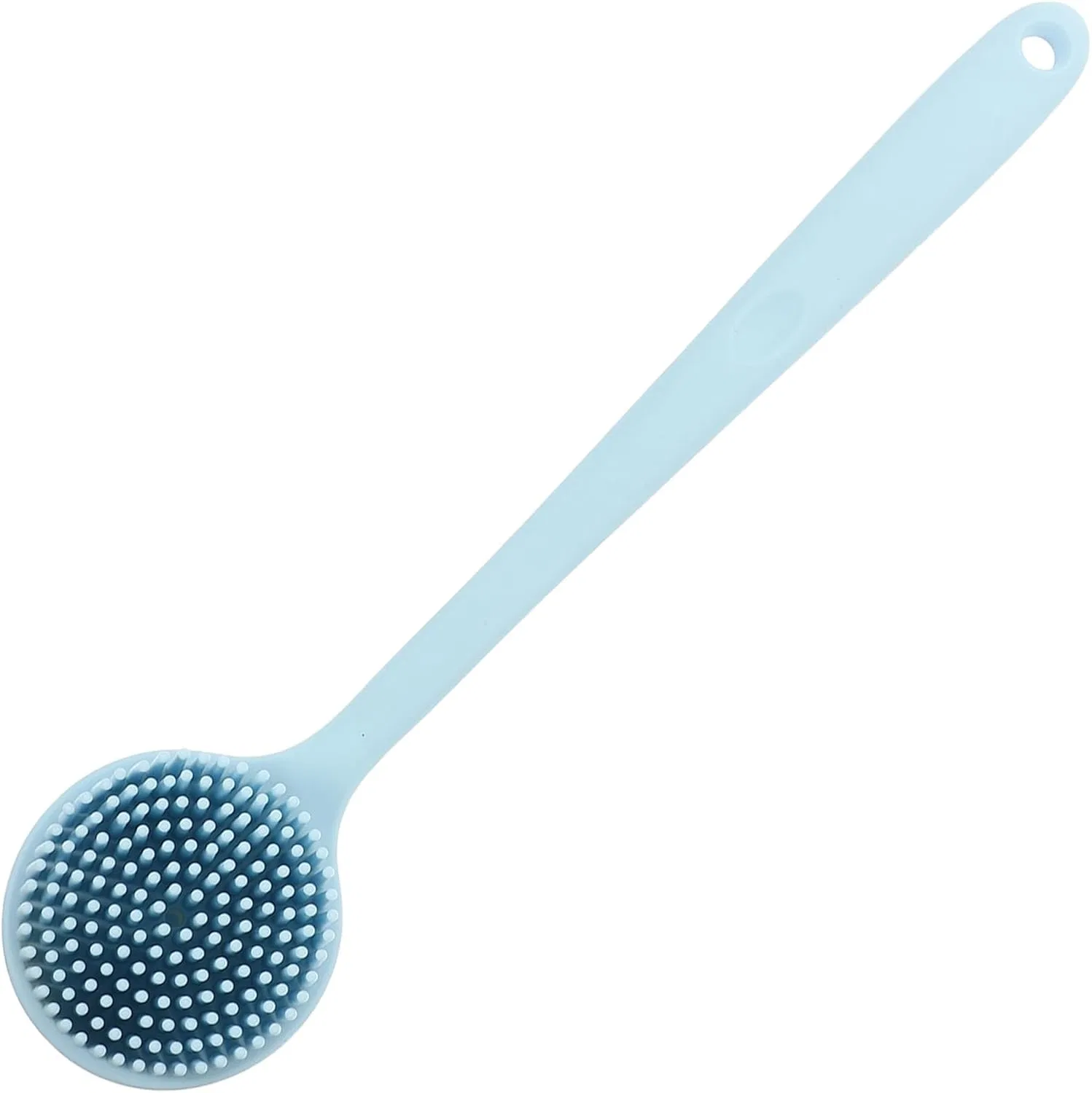 Щетка для тела силиконовая с длинной ручкой, Housoutil, Sky Blue