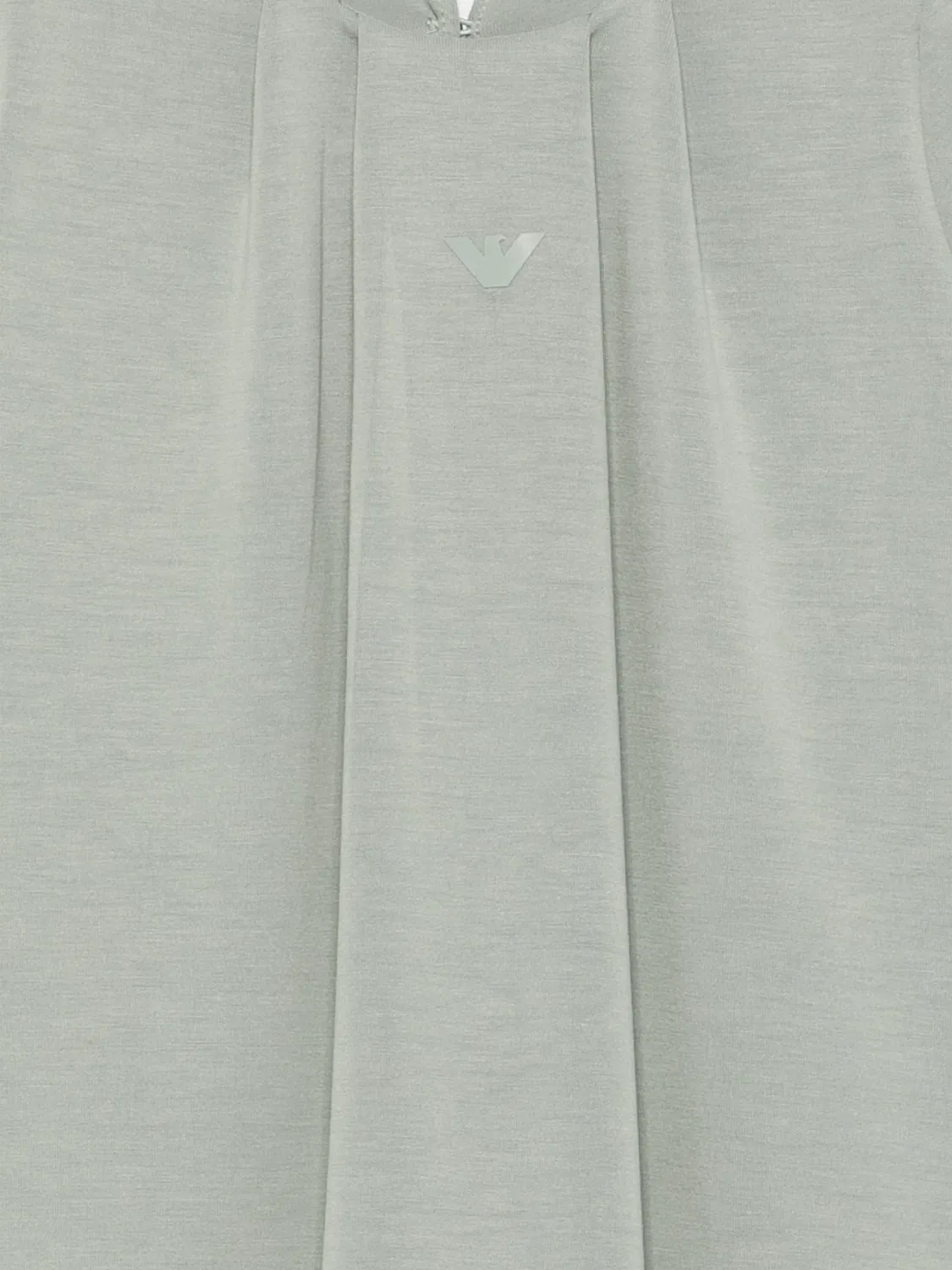 Плиссированное платье с нашивкой-логотипом зеленое Emporio Armani, зеленый — фото 2