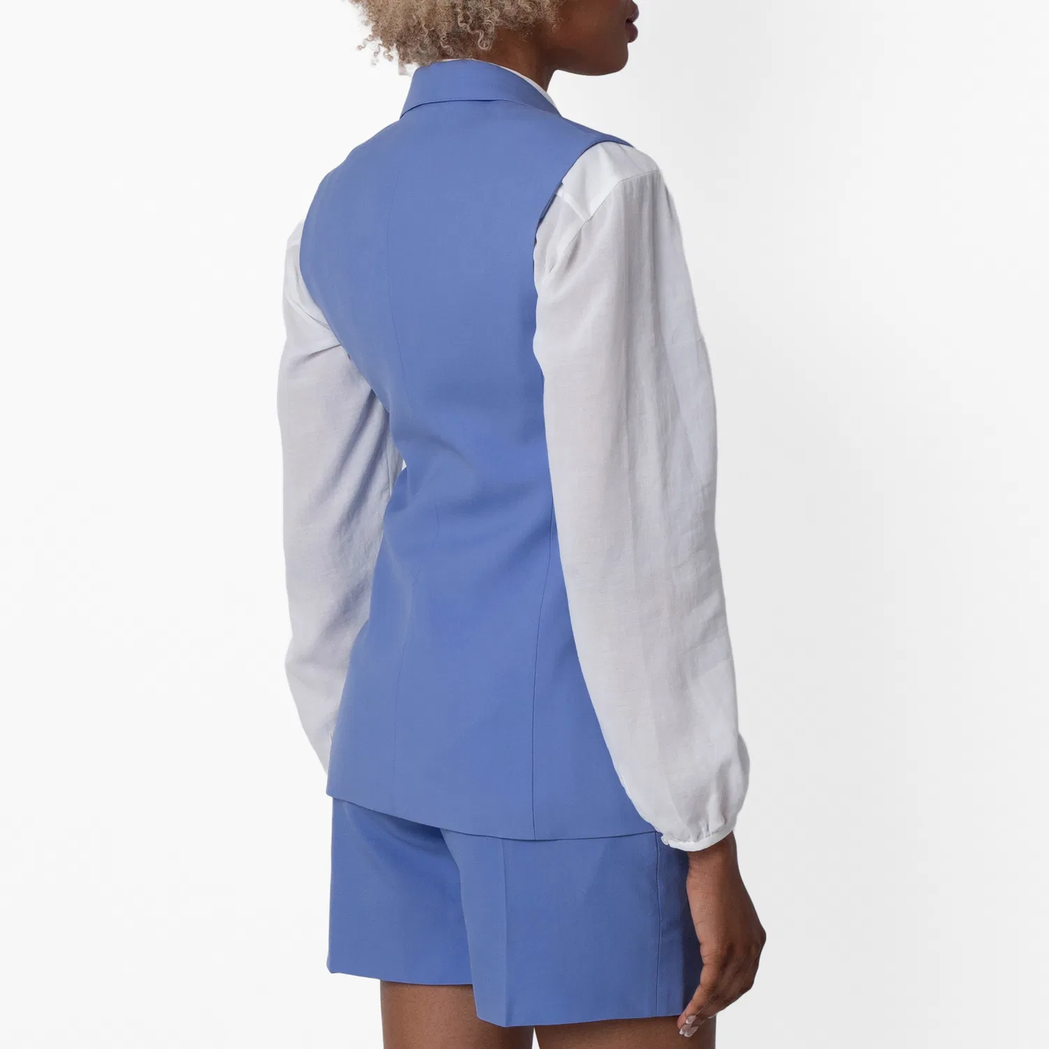 Жакет без рукавов Sleeveless Tailored Jacket Burberry, Cool Cornflower Blue — фото 4