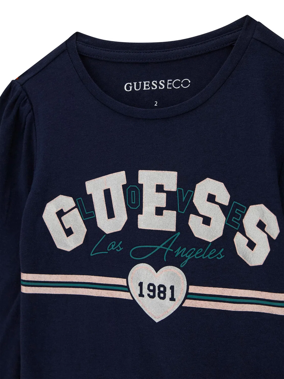Блузка стандартного кроя для девочки Guess, темно-синий — фото 3