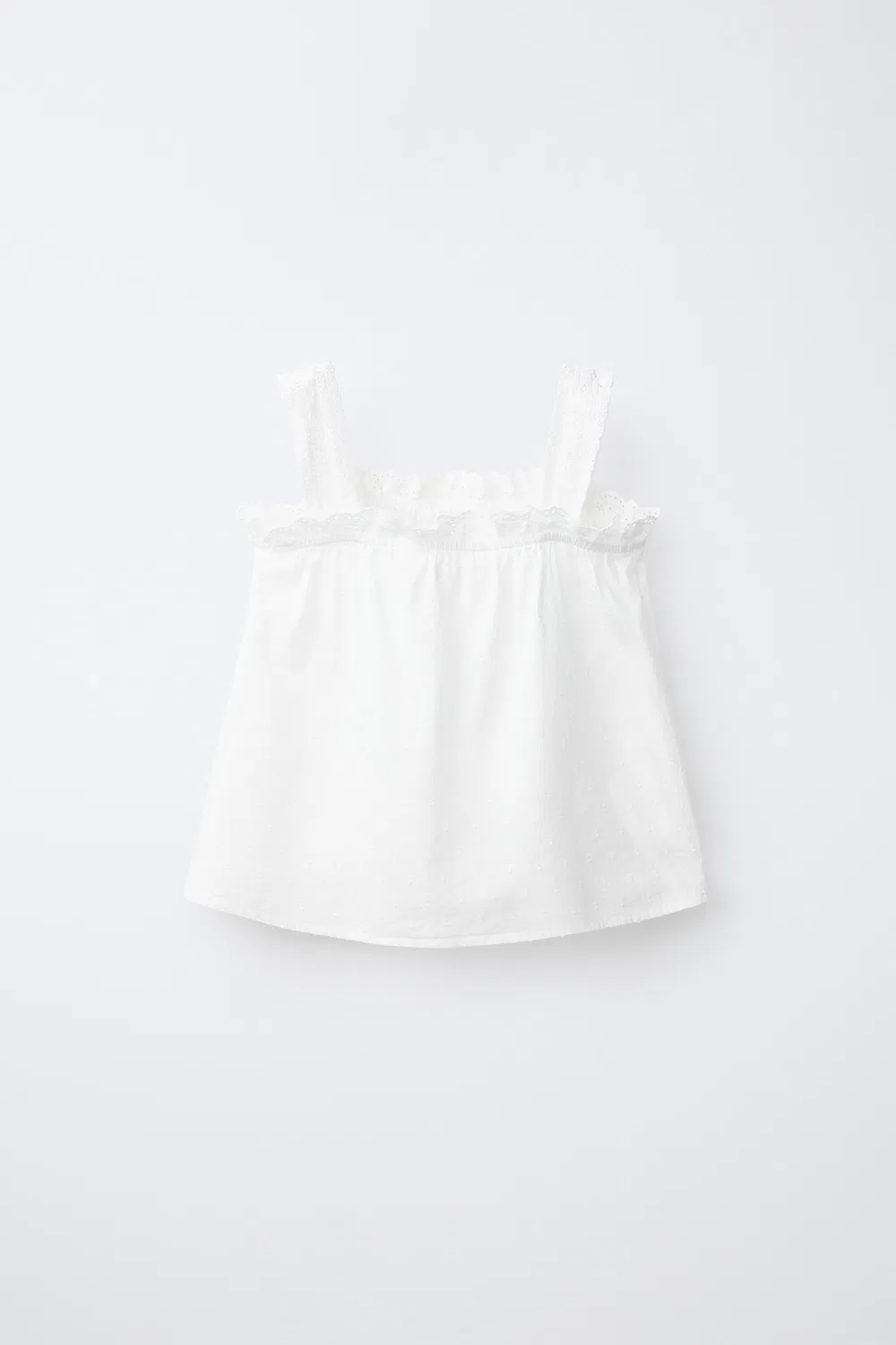 Пижама в горошек с сетчатыми вставками и лямками, 6-14 лет. ZARA, White — фото 3