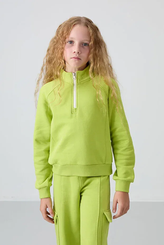 Детский спортивный комплект для девочек с вышивкой Tommy Life, Lime Green/Lime Green — фото 3