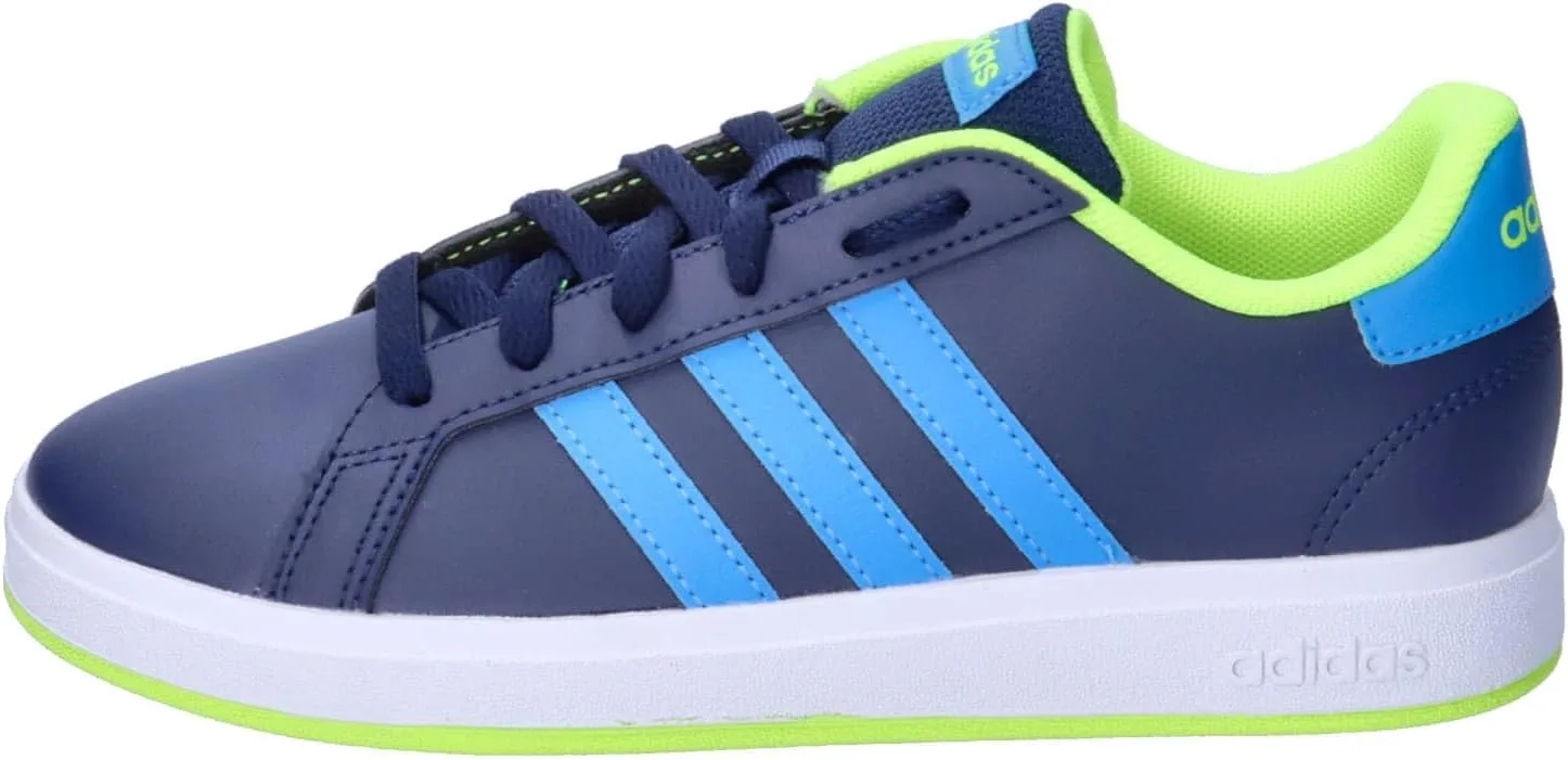 Теннисные кроссовки унисекс Kinder Grand Court Lifestyle на шнуровке, теннисные кроссовки adidas, темно-синий — фото 2