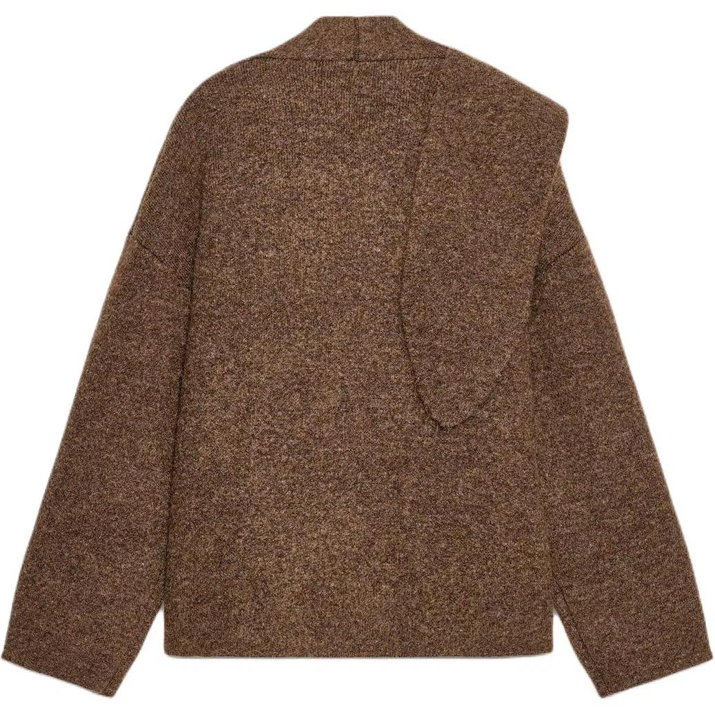 Женская куртка с круглым вырезом Other, ZARA, Brown — фото 3