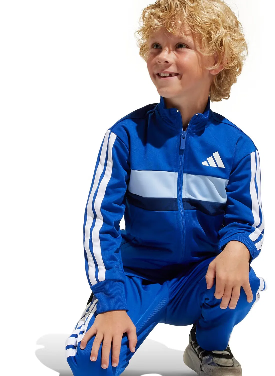 Костюм спортивный с 3 полосками Tiberio Adidas, синий — фото 3