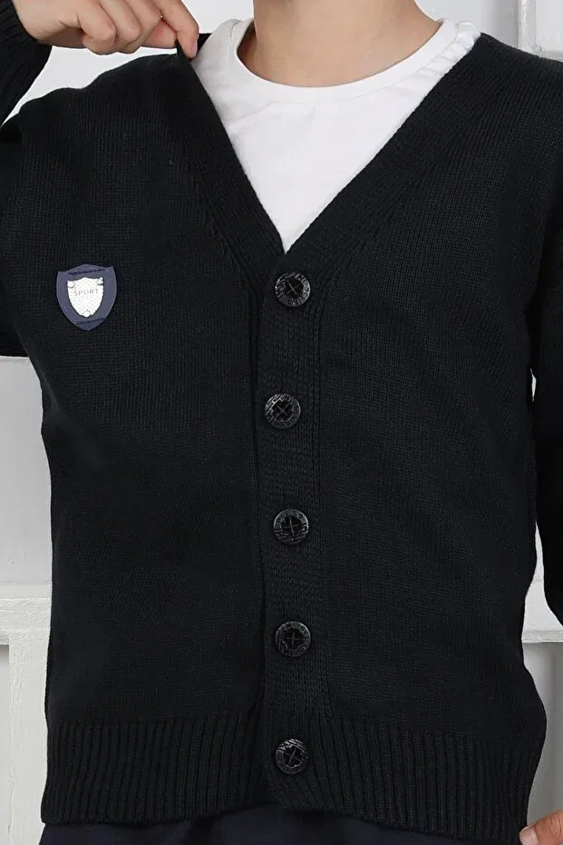 Детский кардиган для мальчиков хлопковый Newkids, Navy Blue — фото 4