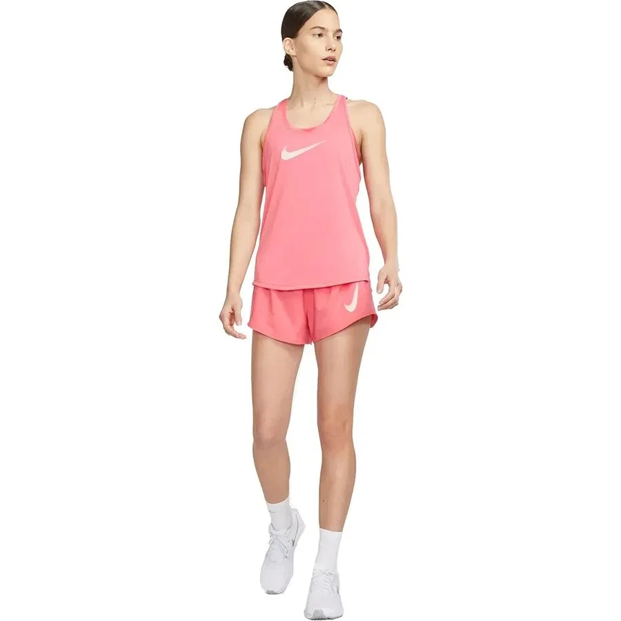 Женский топ без рукавов Nike One Dri-Fit Swoosh, Розовый — фото 2