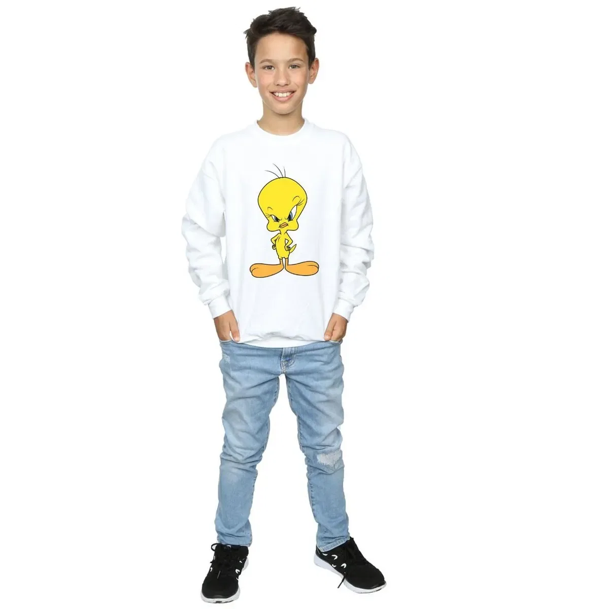 Детский свитшот Looney Tunes, White — фото 4