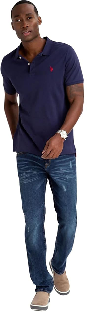 Комплект поло U.S. Polo Assn. Solid Short Sleeve Interlock, 3 предмета, темно-синий — фото 2