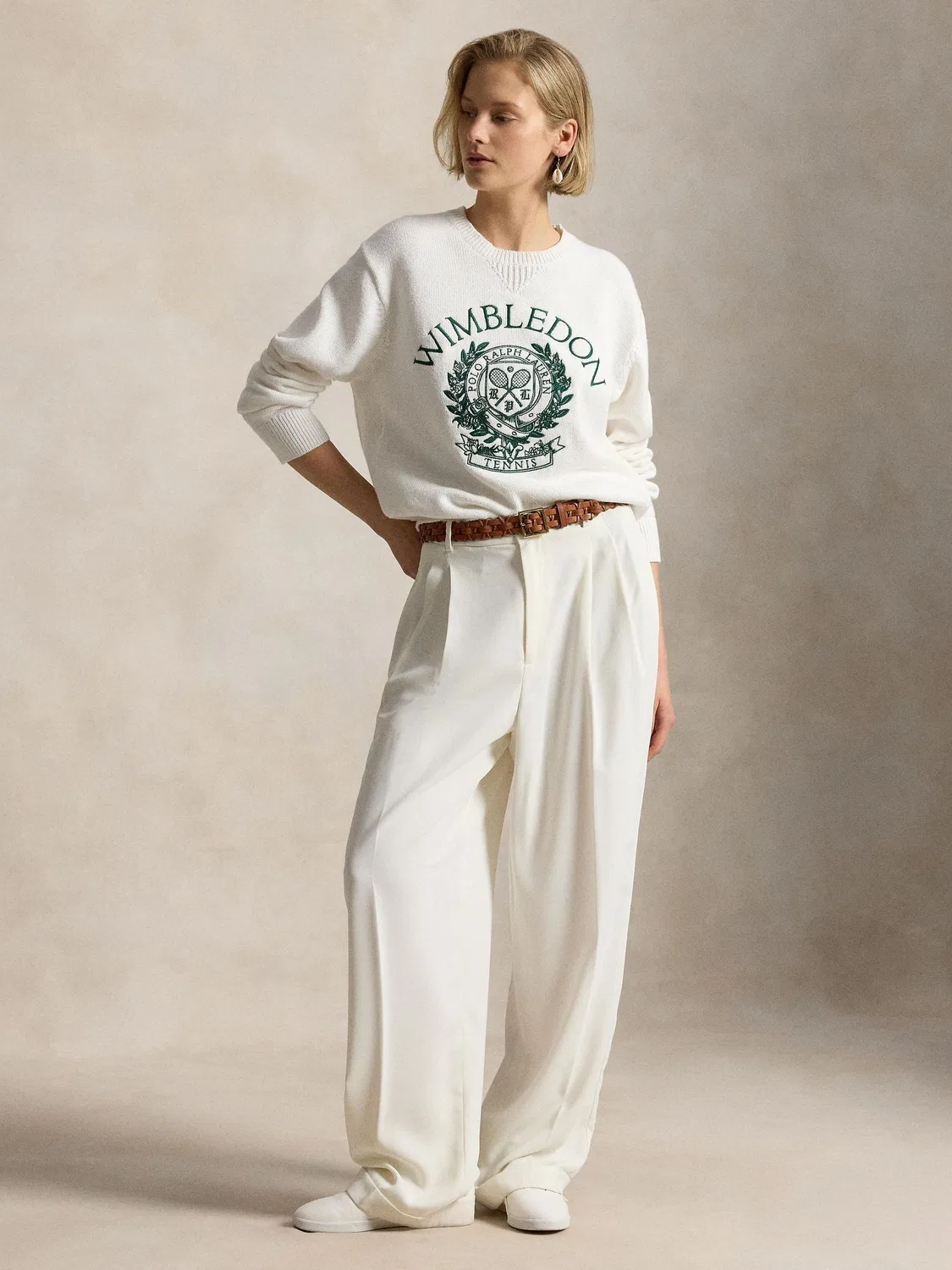Белый свитер Polo Ralph Lauren Wimbledon