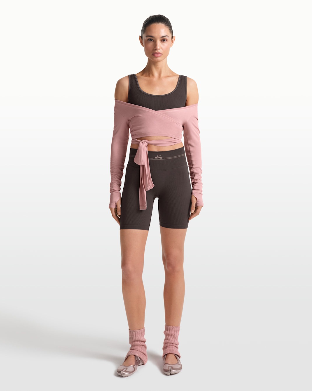 

Шорты Nike x SKIMS Ribbed Seamless Women's 5", коричневый