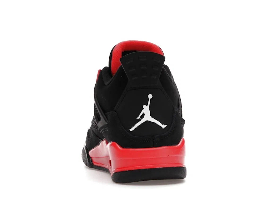 Детские кроссовки Lifestyle с красными акцентами Jordan 4 Retro, Black/Multi-Color-Multi-Color-Crimson — фото 4