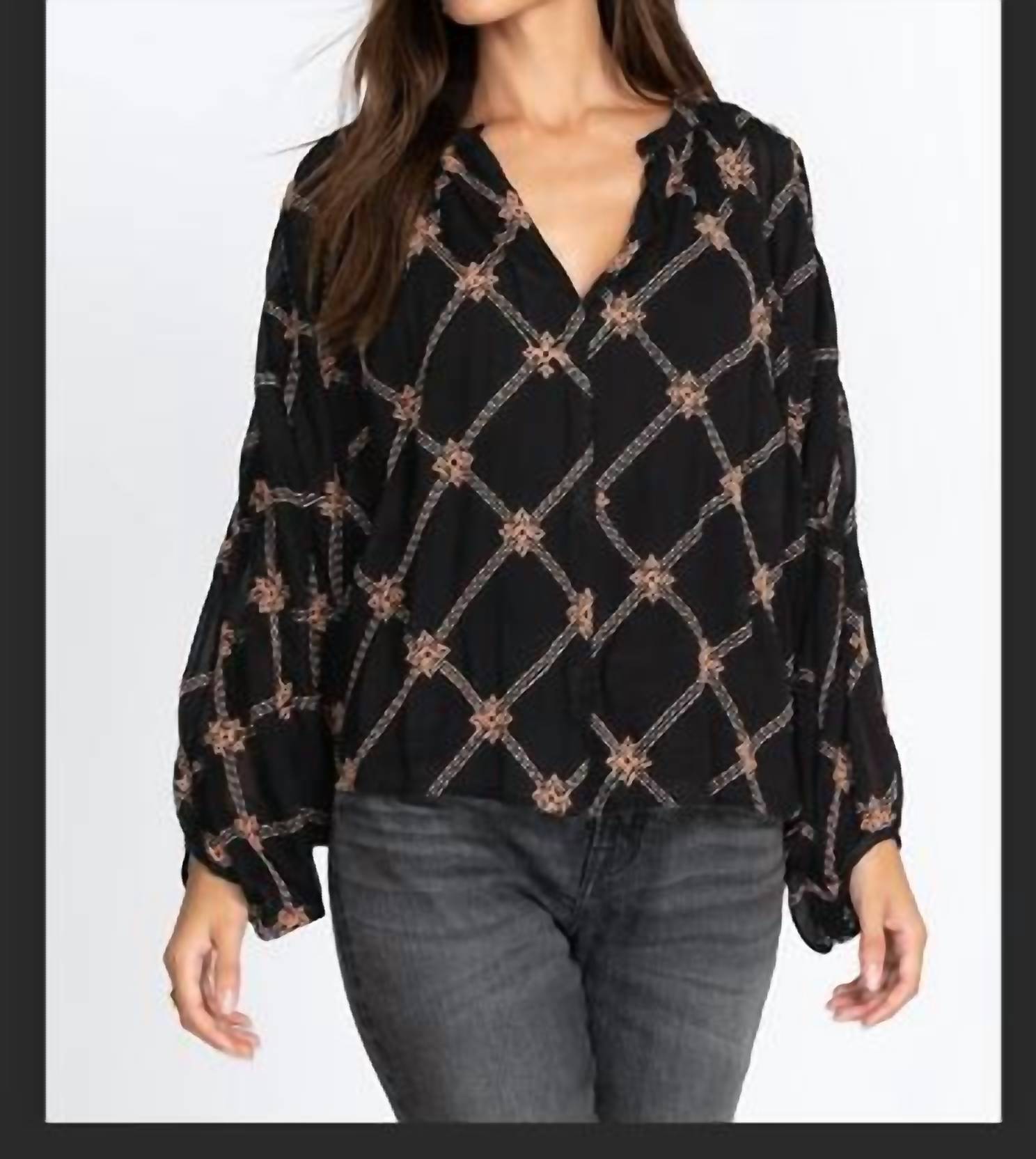 

Рубашка Iman Button Down в Mti Johnny Was
