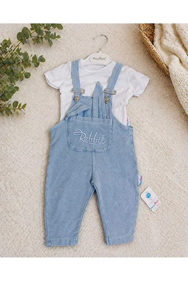 Детский комплект для новорожденных с джинсовым комбинезоном Baby Buu, Navy Blue — фото 3