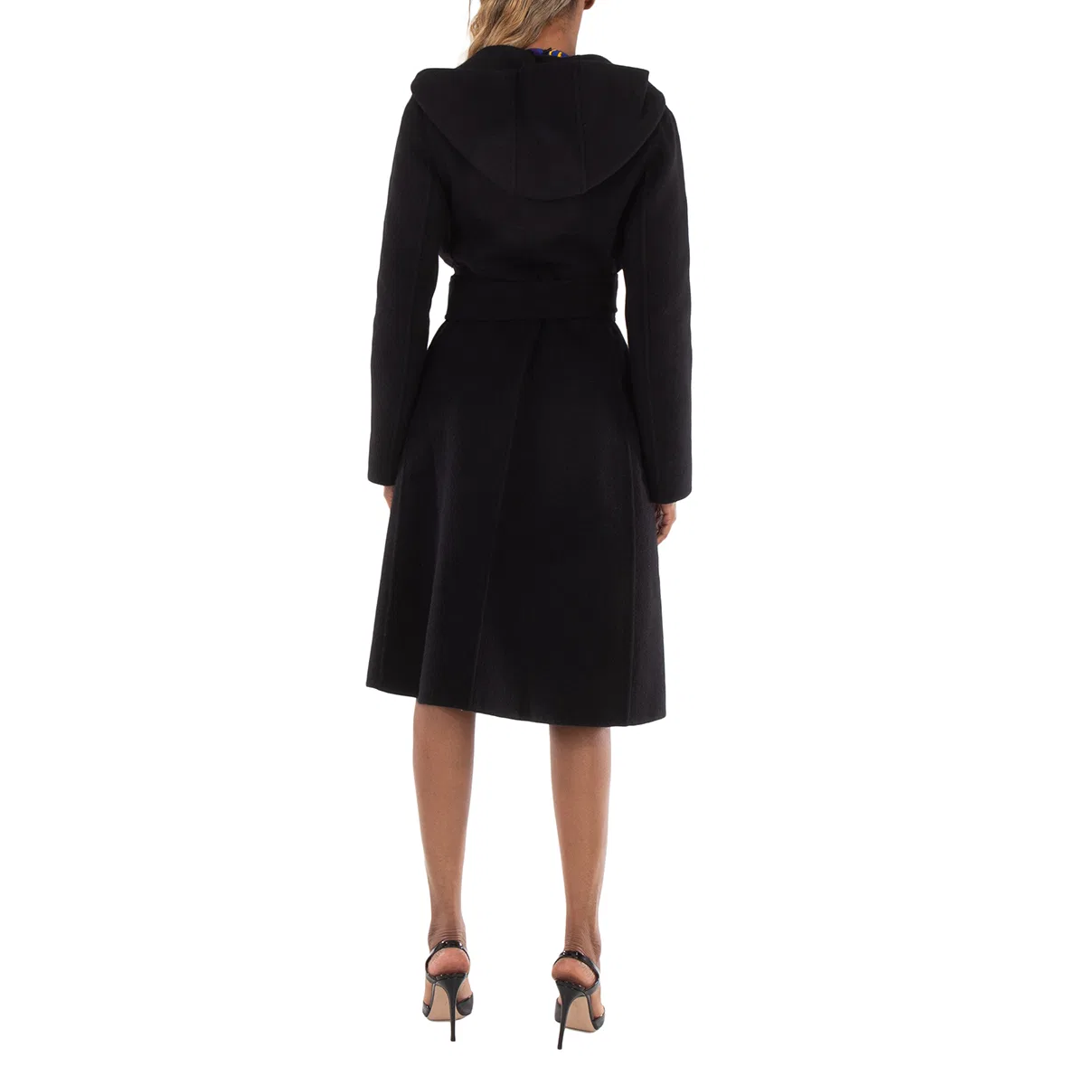 Пальто с капюшоном из шерсти и кашемира Hooded Wool Cashmere Coat Burberry, Black — фото 4