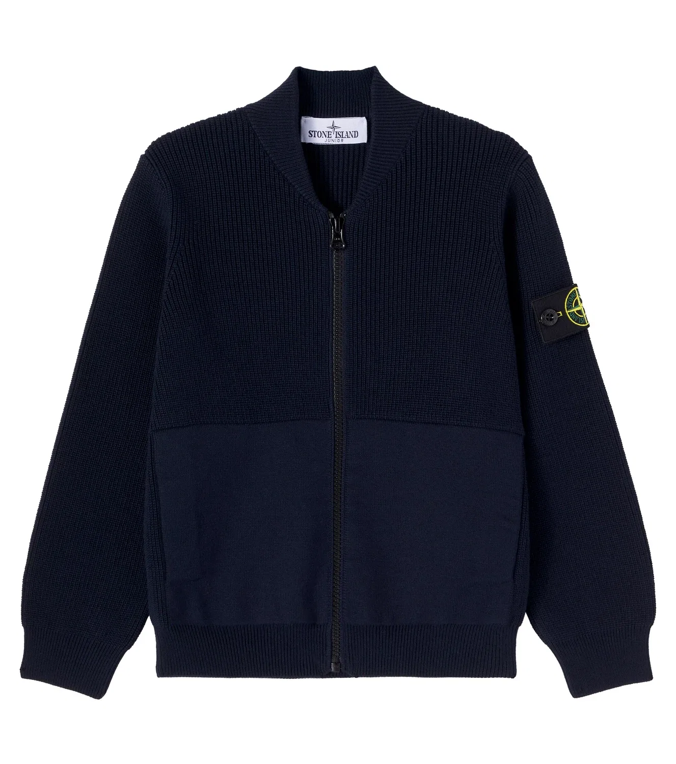 Толстовка на молнии с капюшоном Compass Stone Island Junior, синий