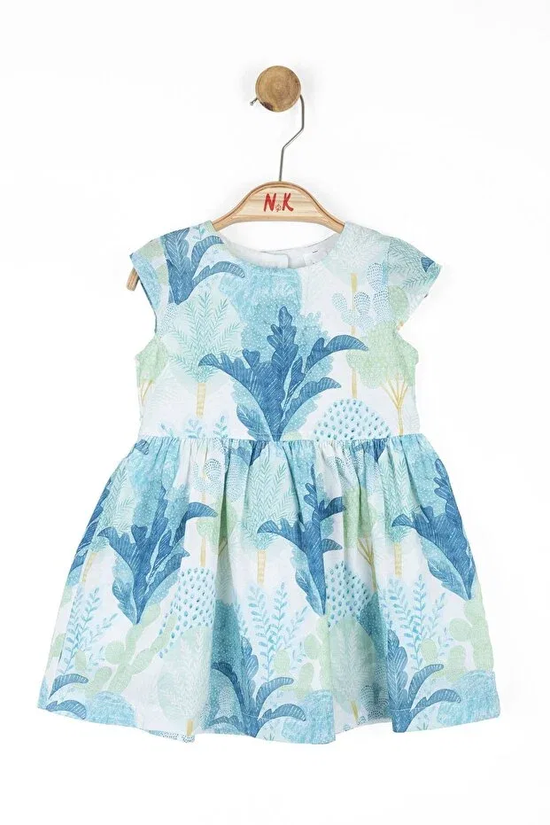 Детское платье для девочек хлопковое Nk white-blue spruce dress Nk Kids, Multicolor