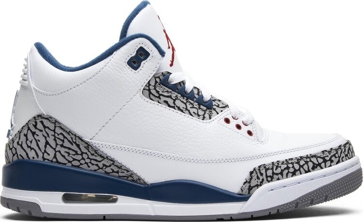 

Кроссовки Air Jordan 3 Retro True Blue 2011, белый, Белый;серый, Кроссовки Air Jordan 3 Retro True Blue 2011, белый