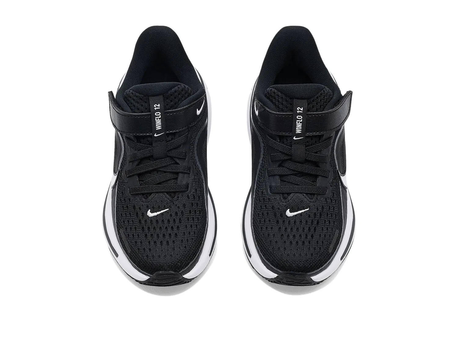 Кроссовки Winflo 12 (для маленьких детей) Nike Kids, Black/White/Dark Smoke Grey/Black — фото 3