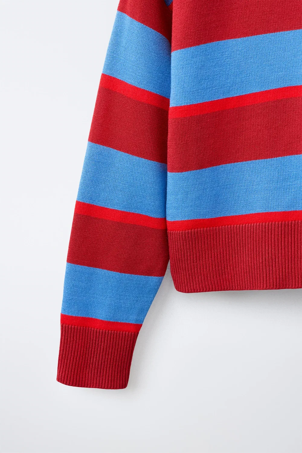 Полосатый вязаный джемпер-поло ZARA, striped — фото 4