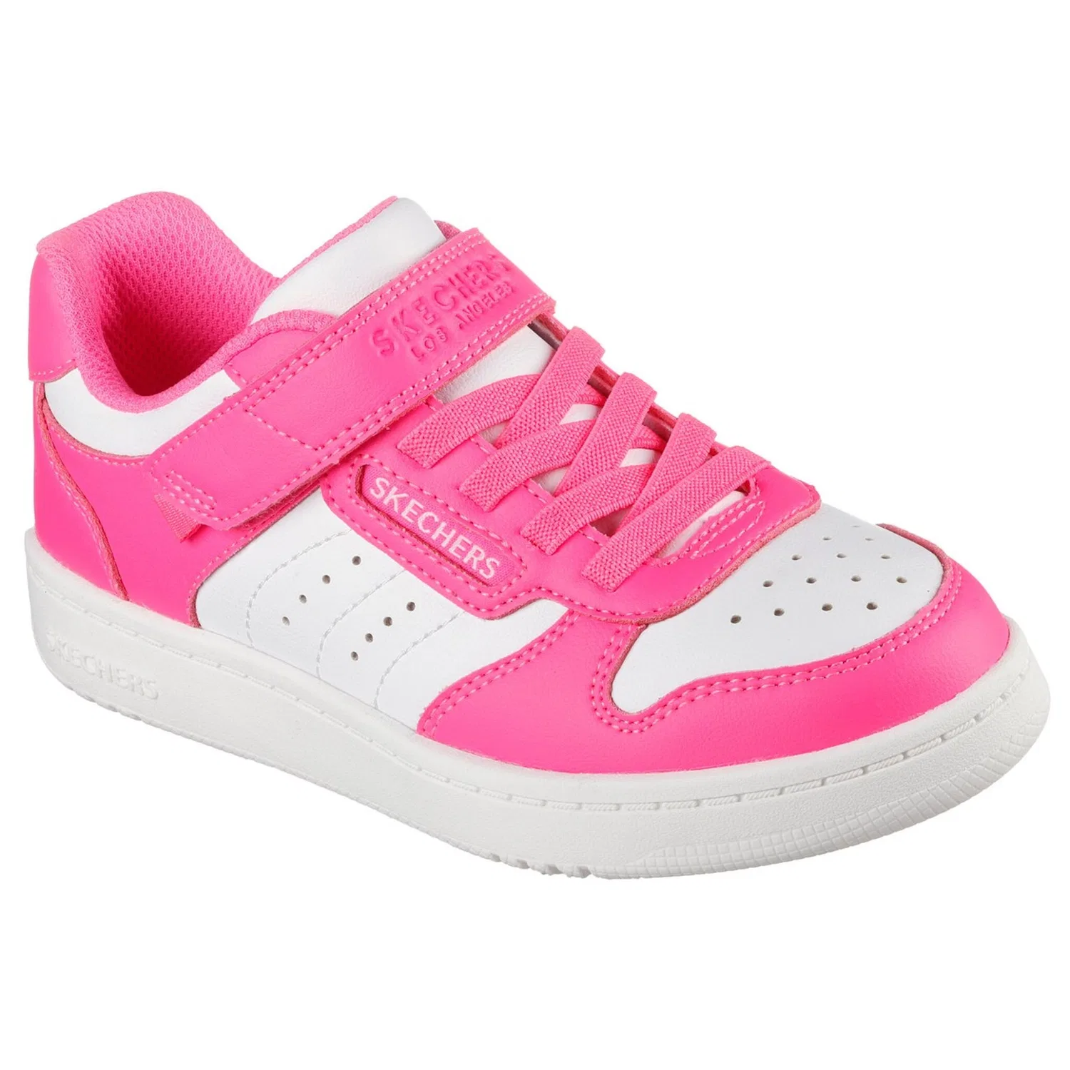Детские ретро кроссовки Quick Street Skechers, Pink-White