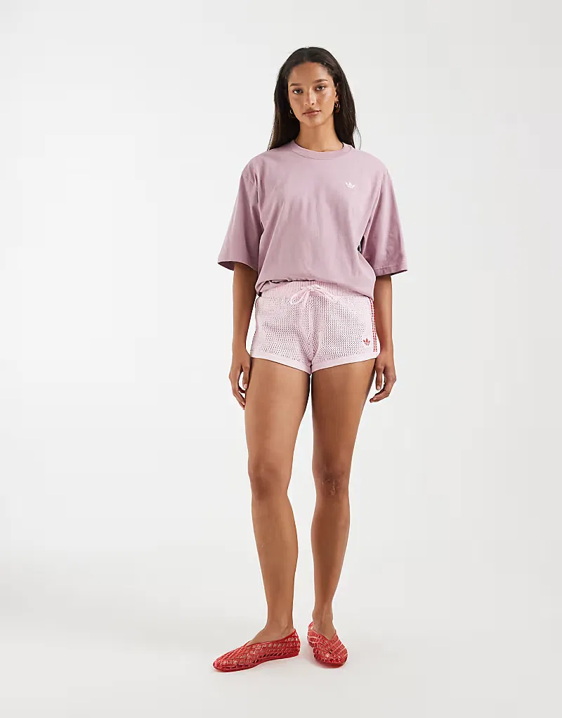 Футболка Adidas Originals Essentials в стиле бойфренд, волшебный сиреневый — фото 4