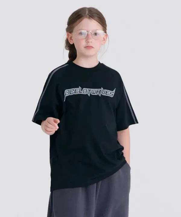 Футболка с коротким рукавом Racing Line, Ocelot Junior, черный