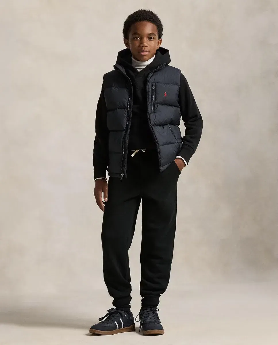 Детский утепленный жилет для девочек с принтом Polo Ralph Lauren, Negro