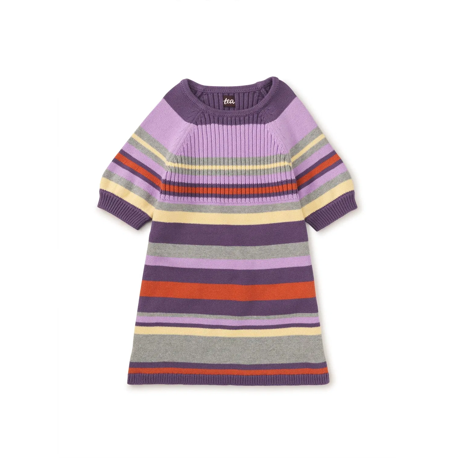 Детское платье из футера с принтом Cozy Sweater Dress Tea Collection, Bold Stripe
