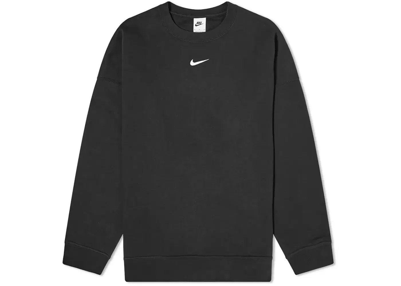 Женский свитшот оверсайз из футера Nike Crewneck, Black/White