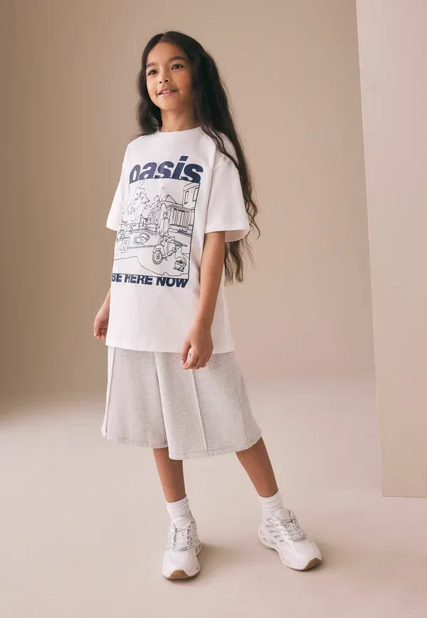 Футболка с принтом, свободного кроя, Print t-shirt Next, белый