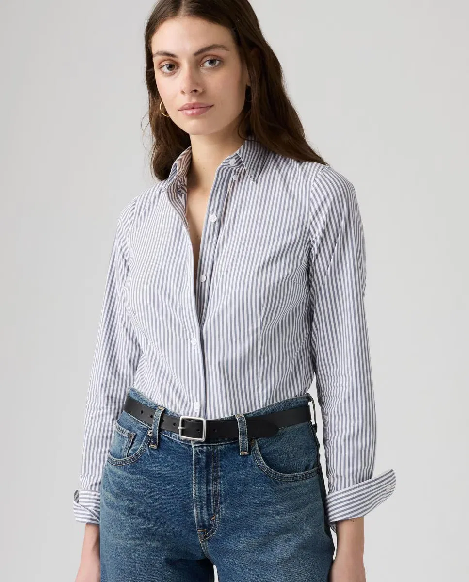 Женская рубашка с длинным рукавом, Levi's, голубой — фото 4