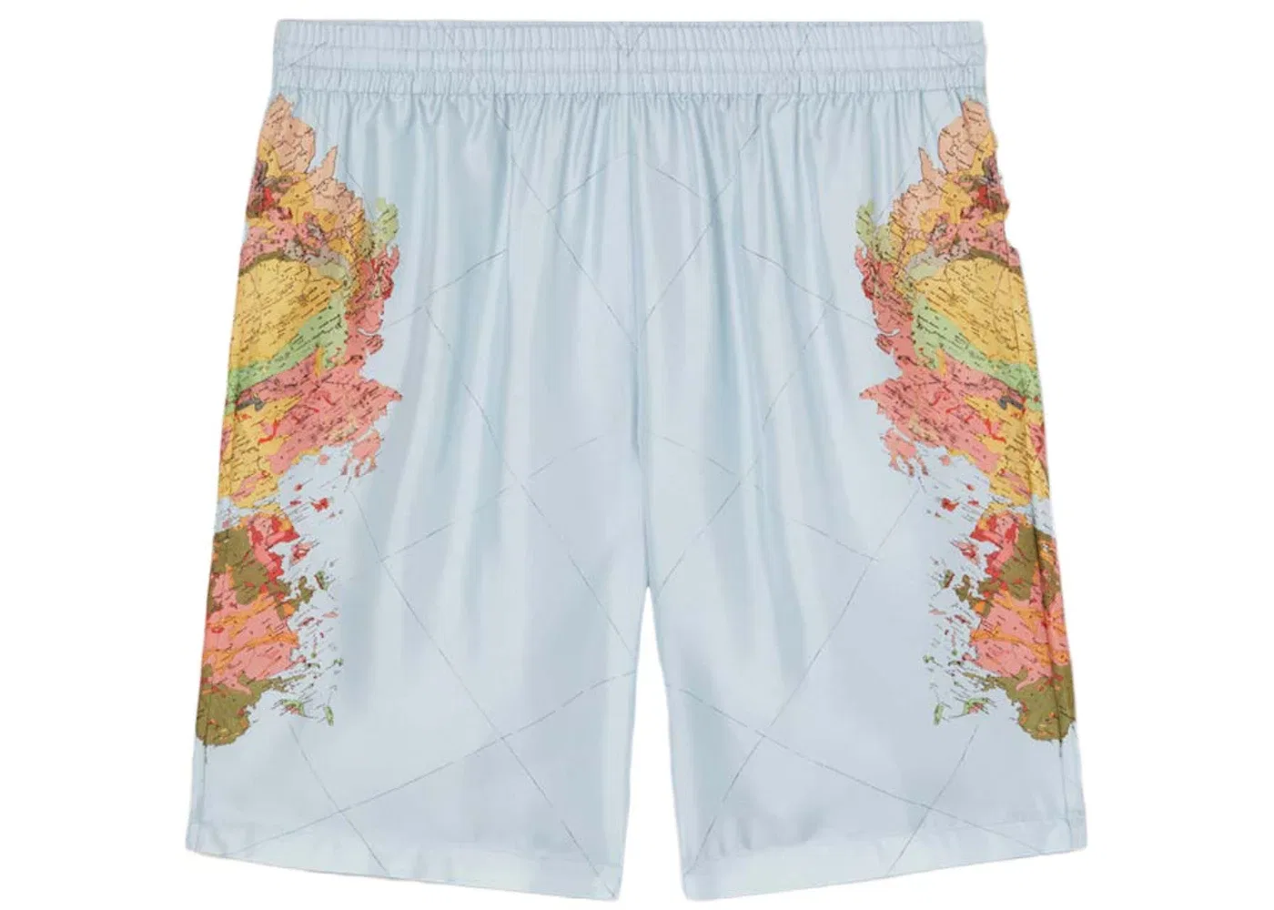 Мужские шорты с принтом Bradeston World Map Burberry, Pale Blue Multi