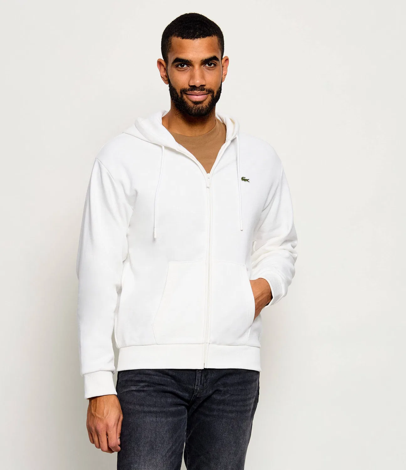 Худи на молнии Lacoste, Bianco