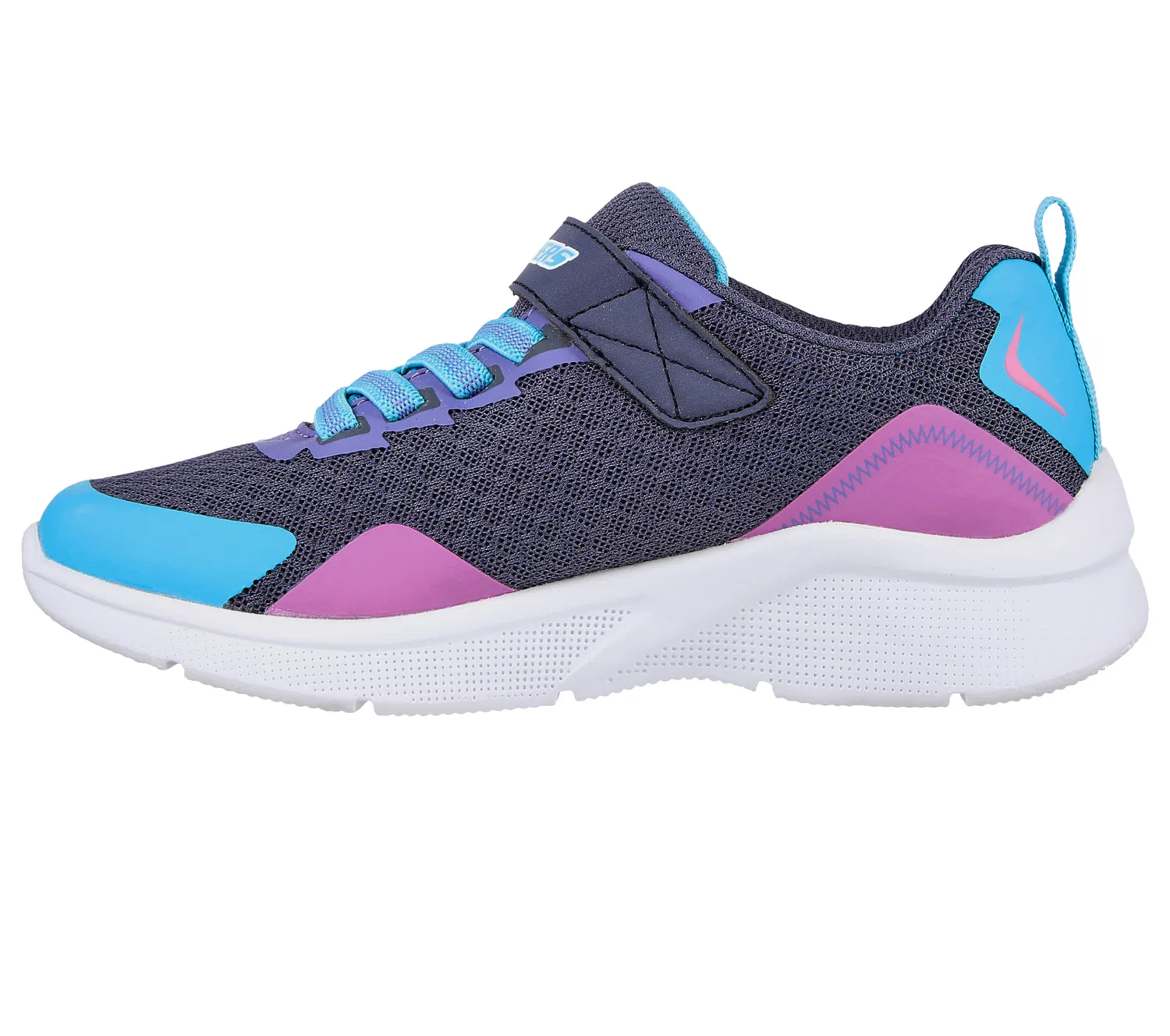 Детские кроссовки с принтом Microspec Bright Retros Skechers, Dunkelgrau Pastellblau — фото 4