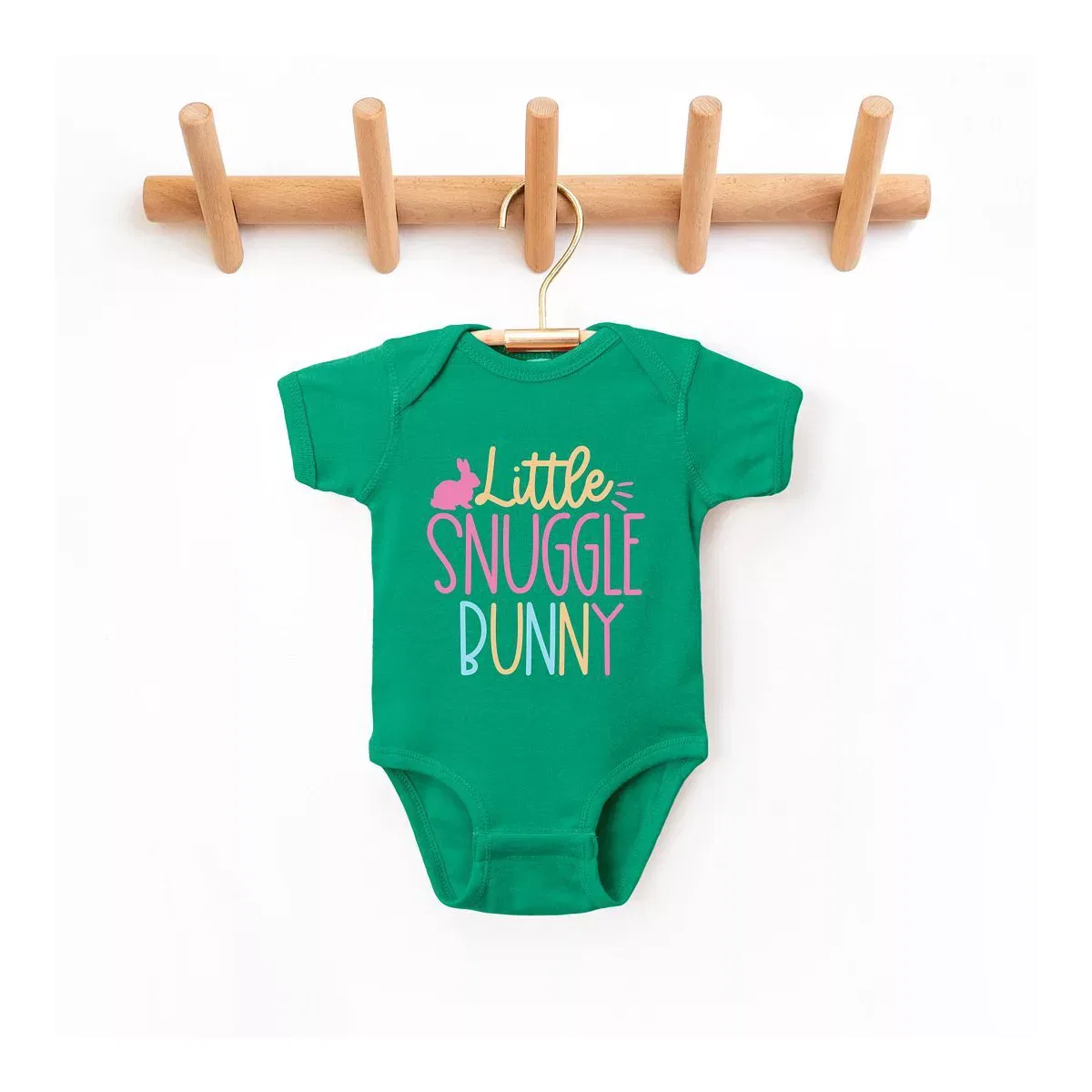 Детский боди с коротким рукавом Little Snuggle Bunny The Juniper Shop, Kelly