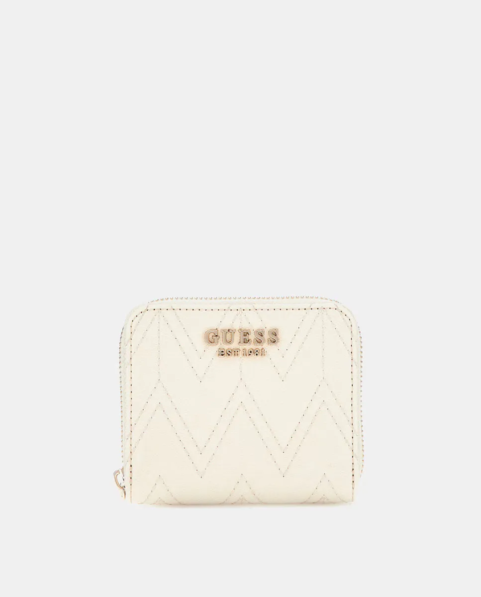 

Мини-кошелек adelard slg, маленький, на молнии Guess, кремовый