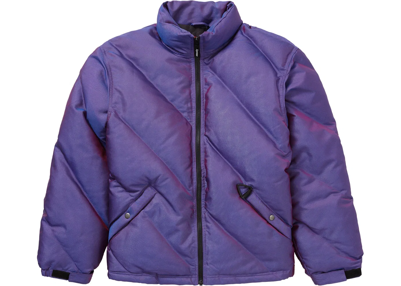 Мужская куртка пуховик с блестящим покрытием Iridescent Puffy Jacket Supreme, фиолетовый