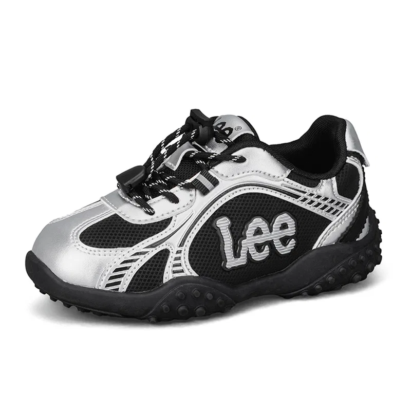 Детские кроссовки для бега с принтом леопарда Lee Kids, Leopard Print Black — фото 4
