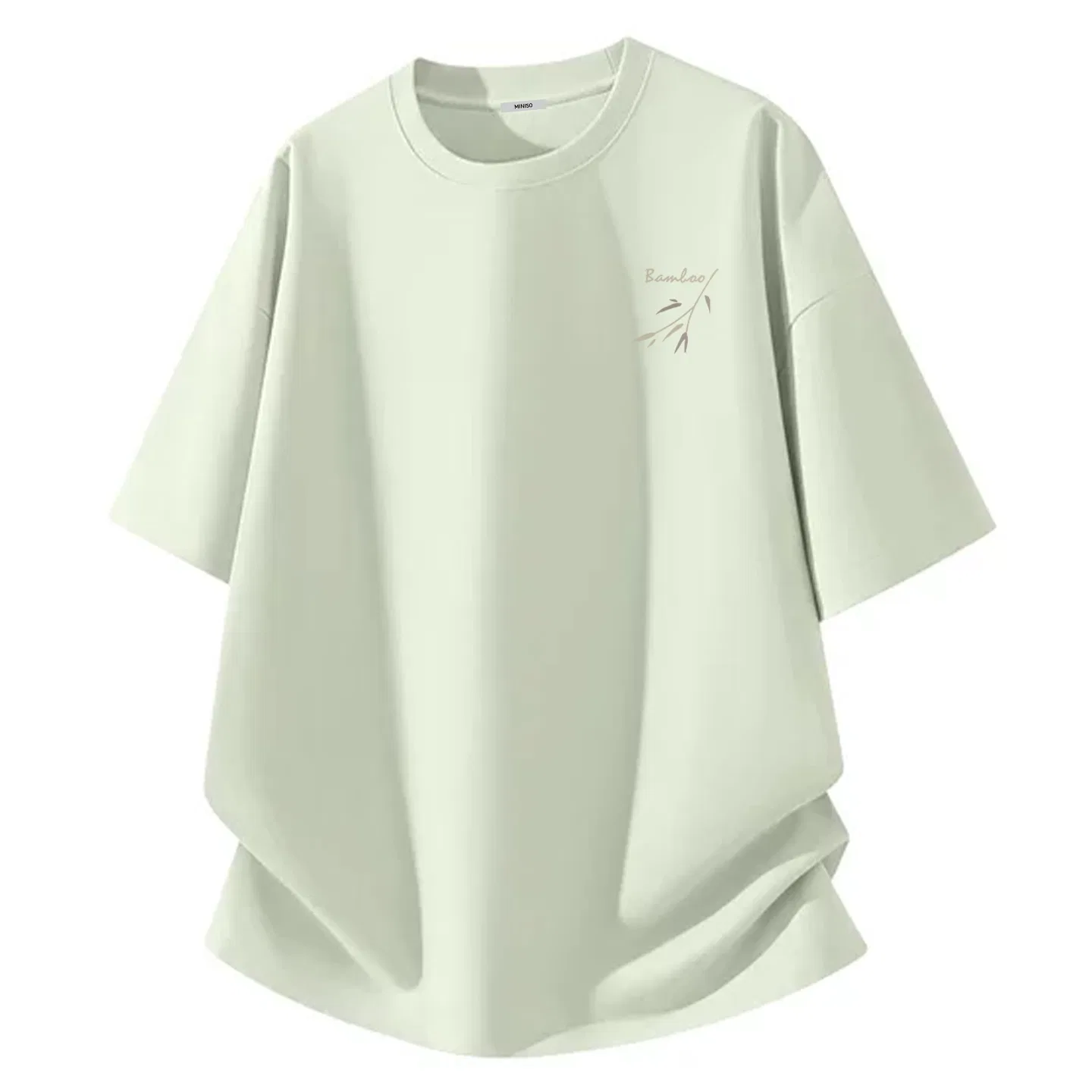 Детская футболка с принтом Bamboo Shadow Breeze Chest Logo MINISO, Morning Green