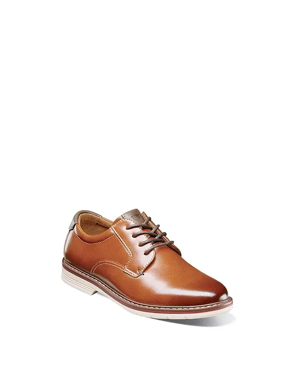 Детские классические туфли для мальчиков Norwalk Plain Toe Ox Shoes Florsheim Kids, Cognac Multi