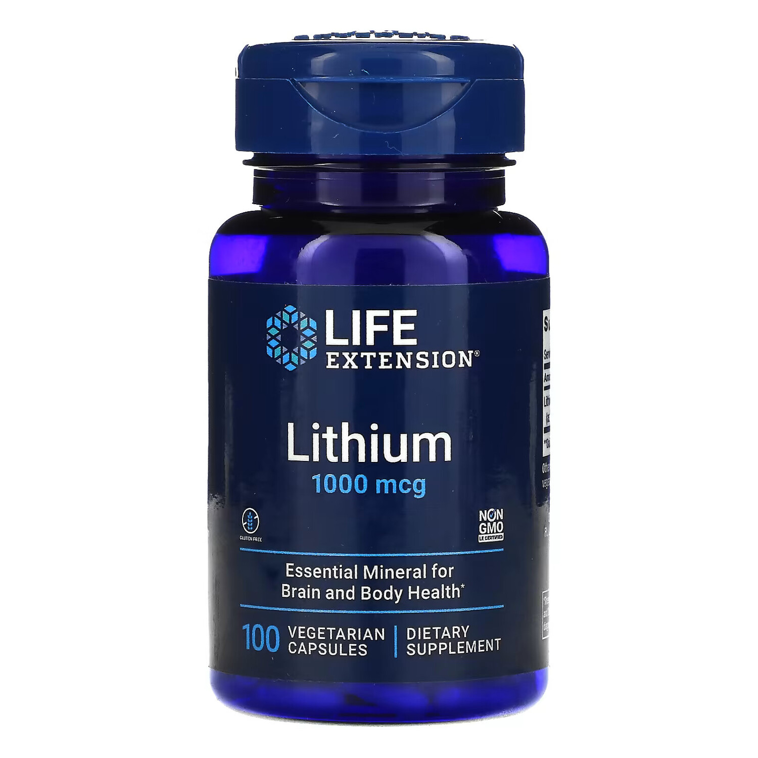 

Life Extension, литий, 1000 мкг, 100 вегетарианских капсул