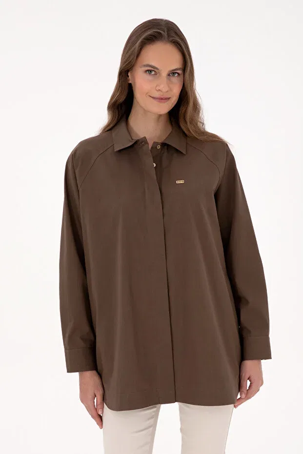Женская рубашка с длинным рукавом U.S. Polo Assn., Brown
