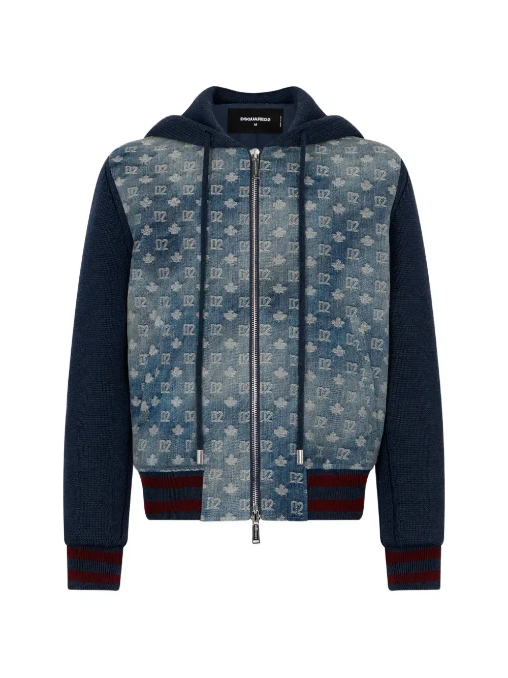 Кардиган на молнии с монограммой D2 Dsquared2, синий