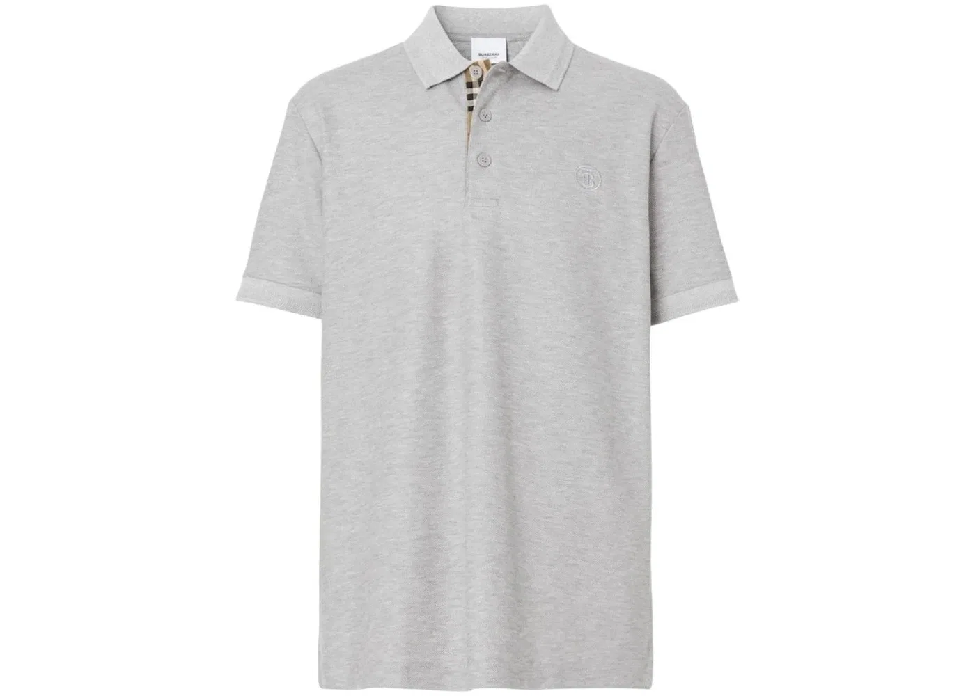 Мужское поло Burberry Signature TB Monogram Patch Polo, Grey
