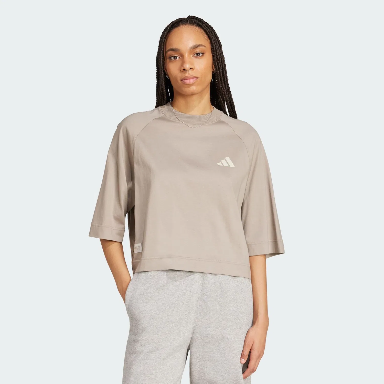 Мужской свитшот с длинным рукавом Mercedes - AMG Petronas Formula One Team Premium Sweat Oberteil Adidas, Beige — фото 2