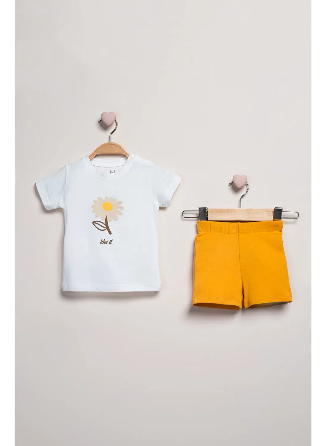 Комплект футболка и шорты с принтом ромашек Baby Fou — фото 4