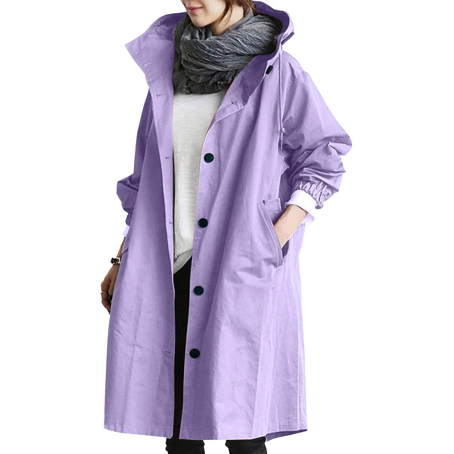 Женский дождевик с длинным рукавом, Lavanda Viola