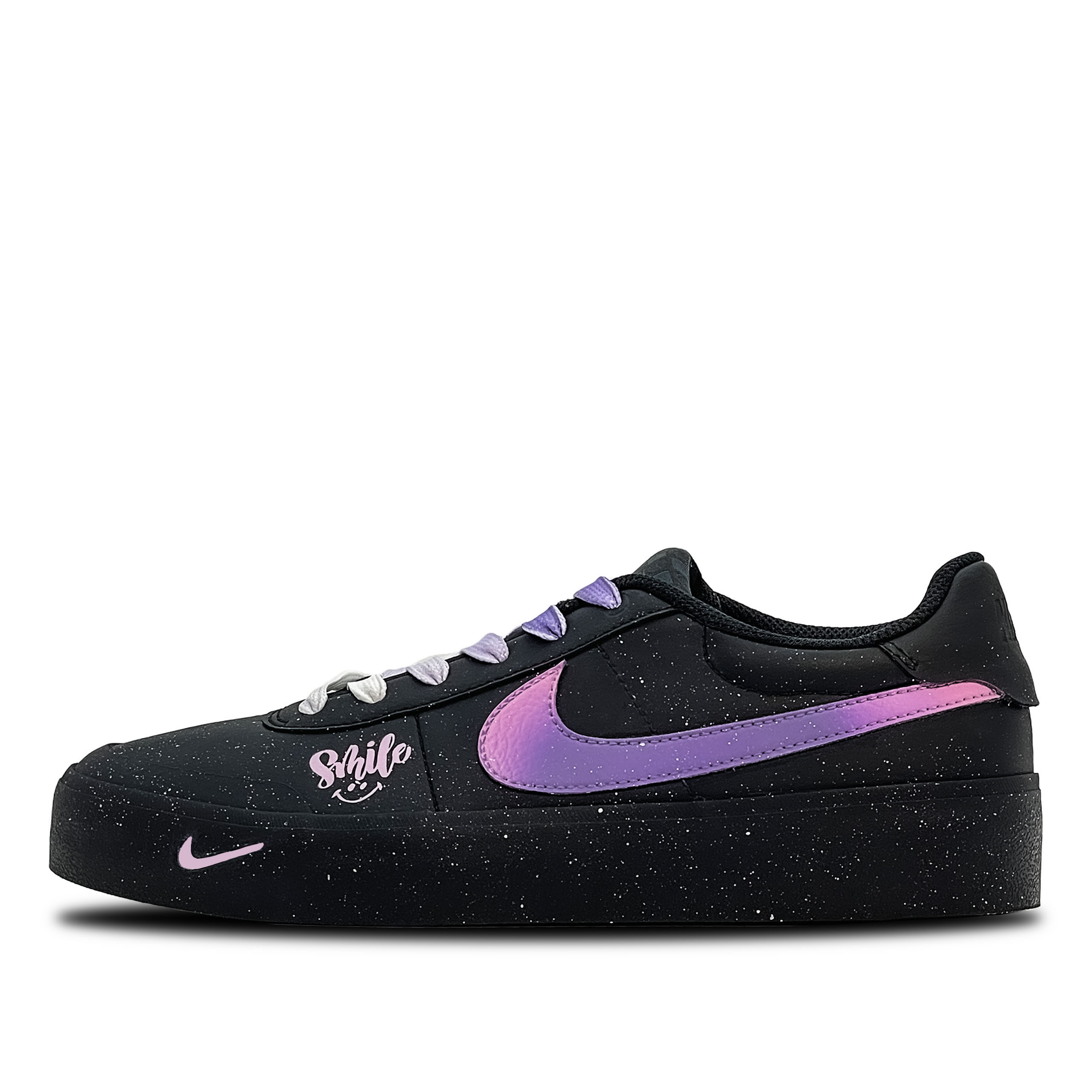 

Nike Кроссовки Court Shot Purple Star Sparkle с низким верхом, устойчивые к истиранию, для скейтбординга, мужские, черно-фиолетовые